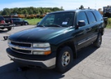 04 Chevrolet Tahoe   GR 8 cyl  4X4; Started w Jump on 9/28/21 AT PB PS R AC PW VIN: 1GNEK13Z94J29387