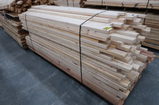 Lot of (7) Pallets of Wood 8 ft 2 in x 4in; 8 ft x 2 ft Plywood and 7 ft x 2 ft Frames