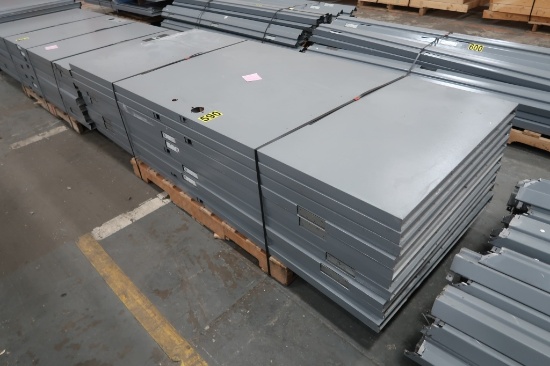 Lot of approx. (10) Grey Metallic Doors - 83 1/8" x 35 3/4"