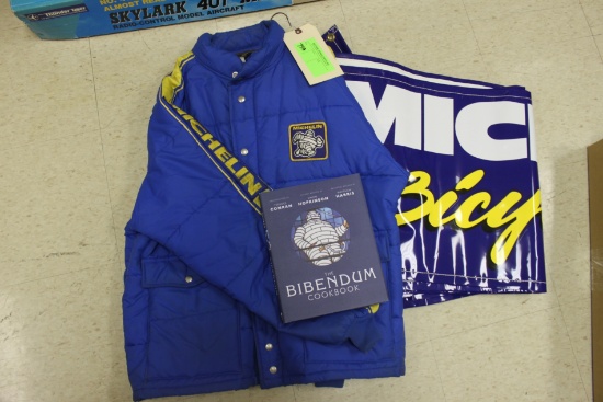 Michelin extra large jacket and three Michelin tire banners