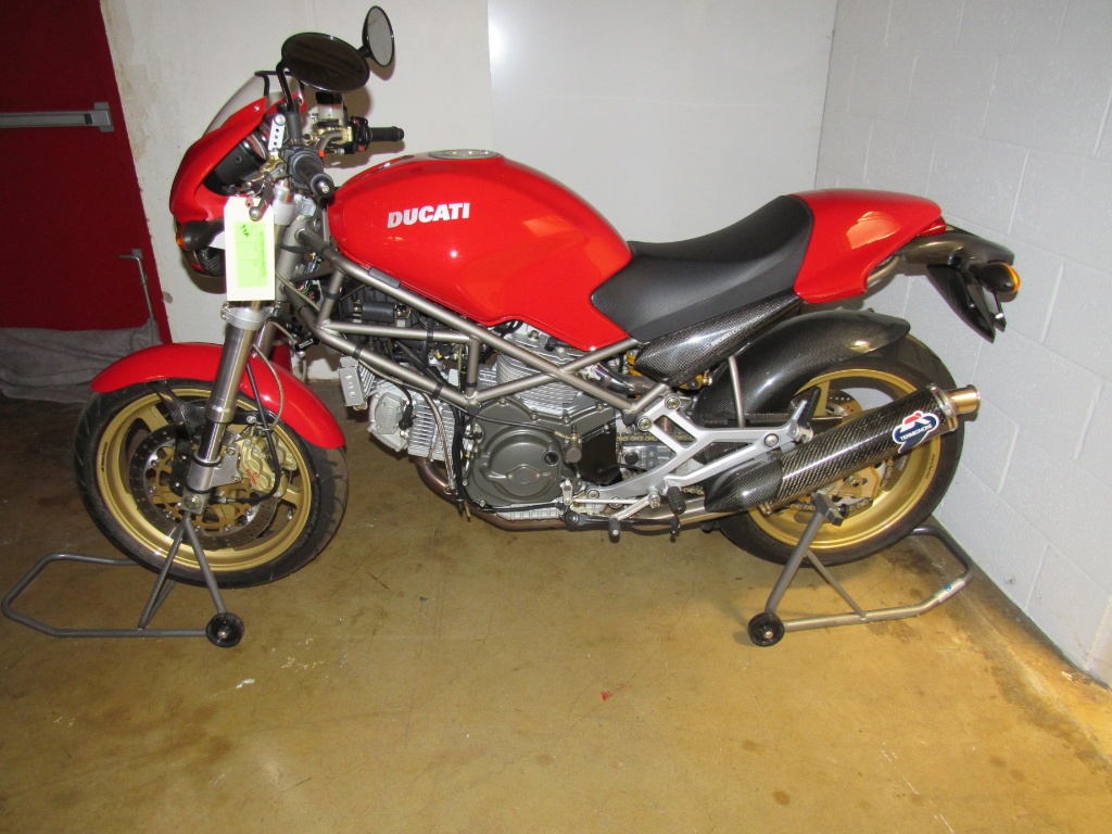 2000 Ducati Monster 900 Sie, odometer reading 2,304 miles, with cover and s  | Cars & Vehicles | Online Auctions | Proxibid