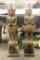 Two wooden Oriental statues, height 38-1/2