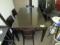 Glass top table and six dining chairs