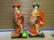 Two geisha girls on stand, height 18