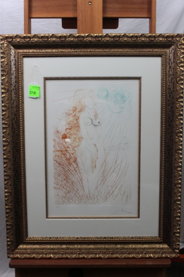 Salvador Dali, La Naissance de Venus, etching, 34" x 41", numbered and sign