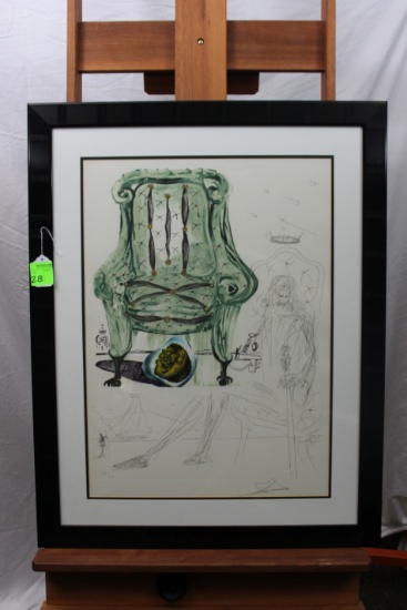 Salvador Dali, Breathing Pneumatic Armchair, lithograph, 28" x 20-3/4", num