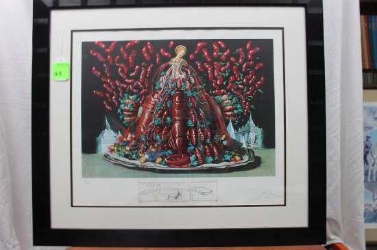 Salvador Dali, Autumn Cannibals, lithograph, 19" x 22-3/8", numbered and si