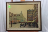 M. Brisson, Mont Momartre, original oil, 29-1/2