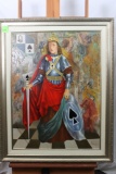 Arbe, Queen of Spades, original oil, 29-3/4