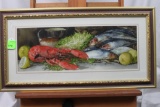 Arthur Dudley, Seafood Medley, watercolor on paper, 11