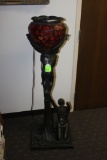 Lover's lamp, bronze floor lamp, height 51-3/4