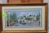 Jeremy King, Pont Mone, lithograph, hand signed and numbered, 23