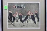 Curt Frankenstein, Members Only, hand colored etching, numbered, 20