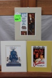 Three poster miniatures, Casablanca, Rebel Without a Cause, and Vilo Sport