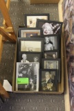 Box with eleven celebrity photos including Marilyn Monroe, Johnny Carson an