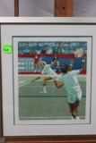 Jim Johnson, Tennis, lithograph, numbered and signed by the artist, 17