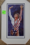 Robert Hirst, Mary Lou Retton, mixed media, signed and numbered, 18
