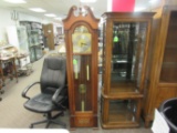 Colonial grandfather clock  with weights and pendulum, height 76