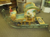 Hand carved and painted sleigh, 54
