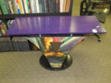 Single pedestal side table