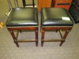 Two square barstools