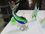 Murano art glass fish, signed Veni