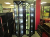 Pair of six-sided display cabinets, electrified, 20