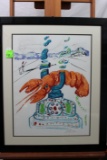 Salvador Dali, Cybernatic Lobster Telephone, lithograph, 21-3/8