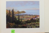 Jennie Tomao, Coastal Vineyard, five silkscreens, all pieces numbered and s