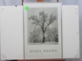 Three pieces: Ansel Adams poster, Soldier Field picture, print