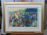 Leroy Neiman, Paddock At Chantilly, silkscreen, signed and numbered by the