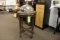 Silverplate serving cart with lion decoration
