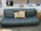 Dsede leather couch, green, length 82