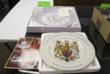 Prince of Wales and Lady Diana collector plate and the wedding of the Queen