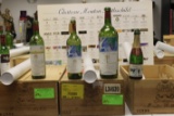 1983 Chateau Mouton Rothschild wine case with two bottles, Mouton Rothschil
