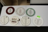 Seven plates and one menu from the American Academy of Chefs The Honor Soci