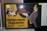 Framed print, Restaurant Huguenin, 41