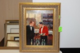 Signed oil on canvas, signed lower right corner (unreadable), 16