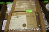 Copies of the New York Times dated May 19, 1934, __________ Press Sunday Fe