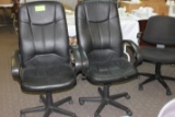 Two office chairs, swivel