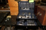 Reed & Barton silverplate service in chest