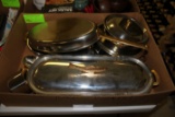 Miscellaneous covered pots and pans