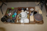 Three boxes of miscellaneous glassware and bowls