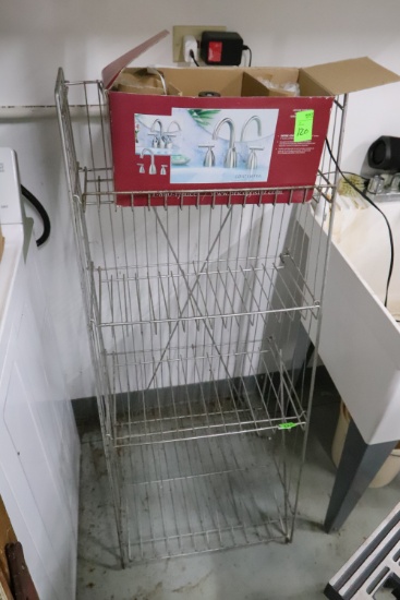 Wire shelf display set, height 48", width 20"