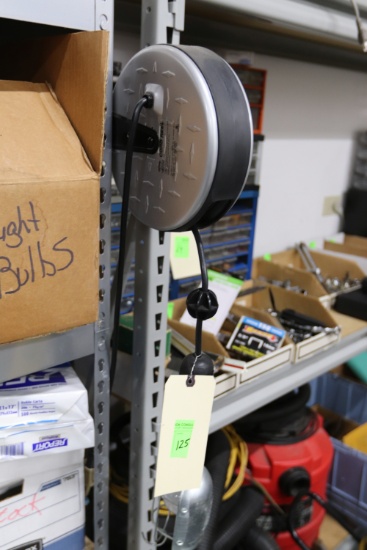 Cord reel with shop light