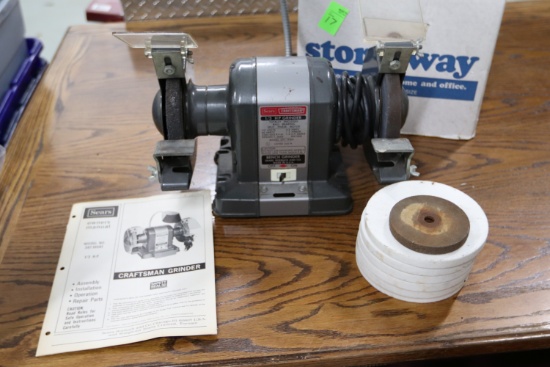 Sears Craftsman 1/3 hp bench grinder, model #397.19581