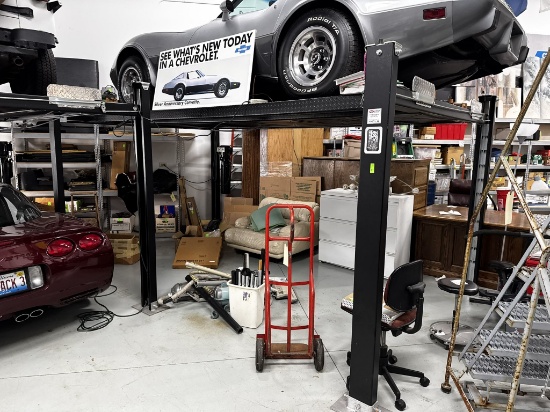 Rotary 4-post auto lifts, height 83", length 14'5", width 8'4", post dimensions 3' x 6', late rem...