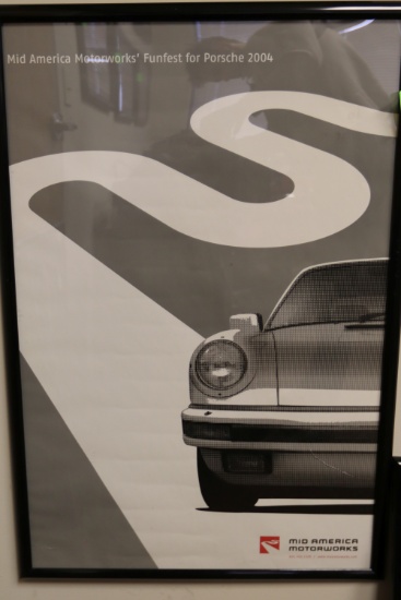 Framed poster, Motorworks Funfest 2004, 25" x 37"