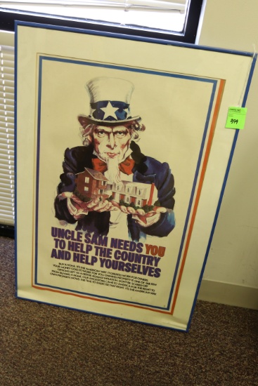 Uncle Sam framed poster