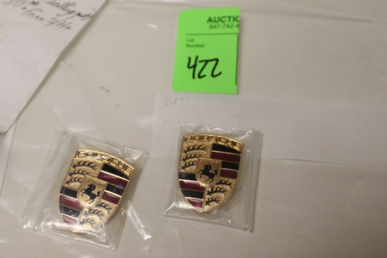Set of 2 Porche medallions